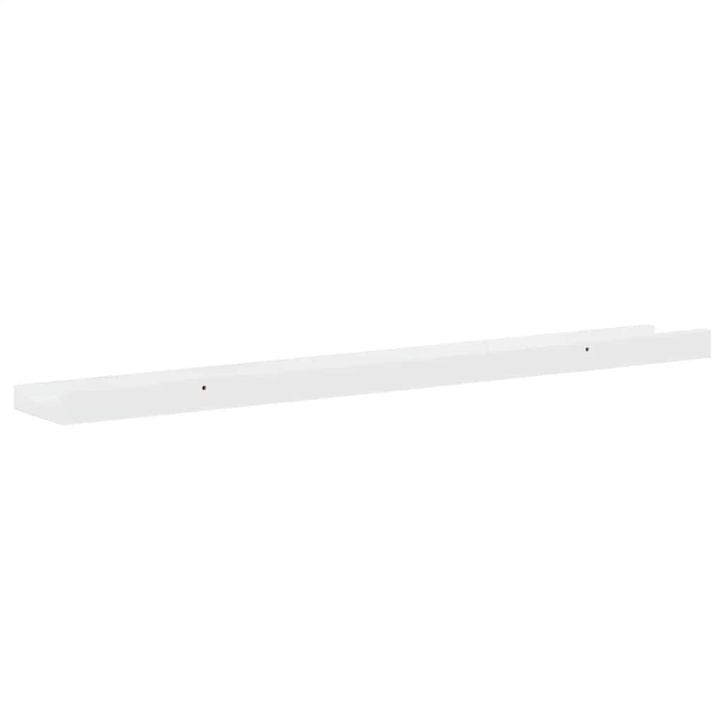 Wall Shelves 2 pcs High Gloss White 80x9x3 cm