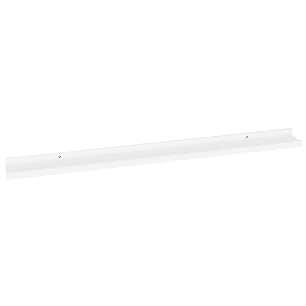 Wall Shelves 2 pcs White 100x9x3 cm