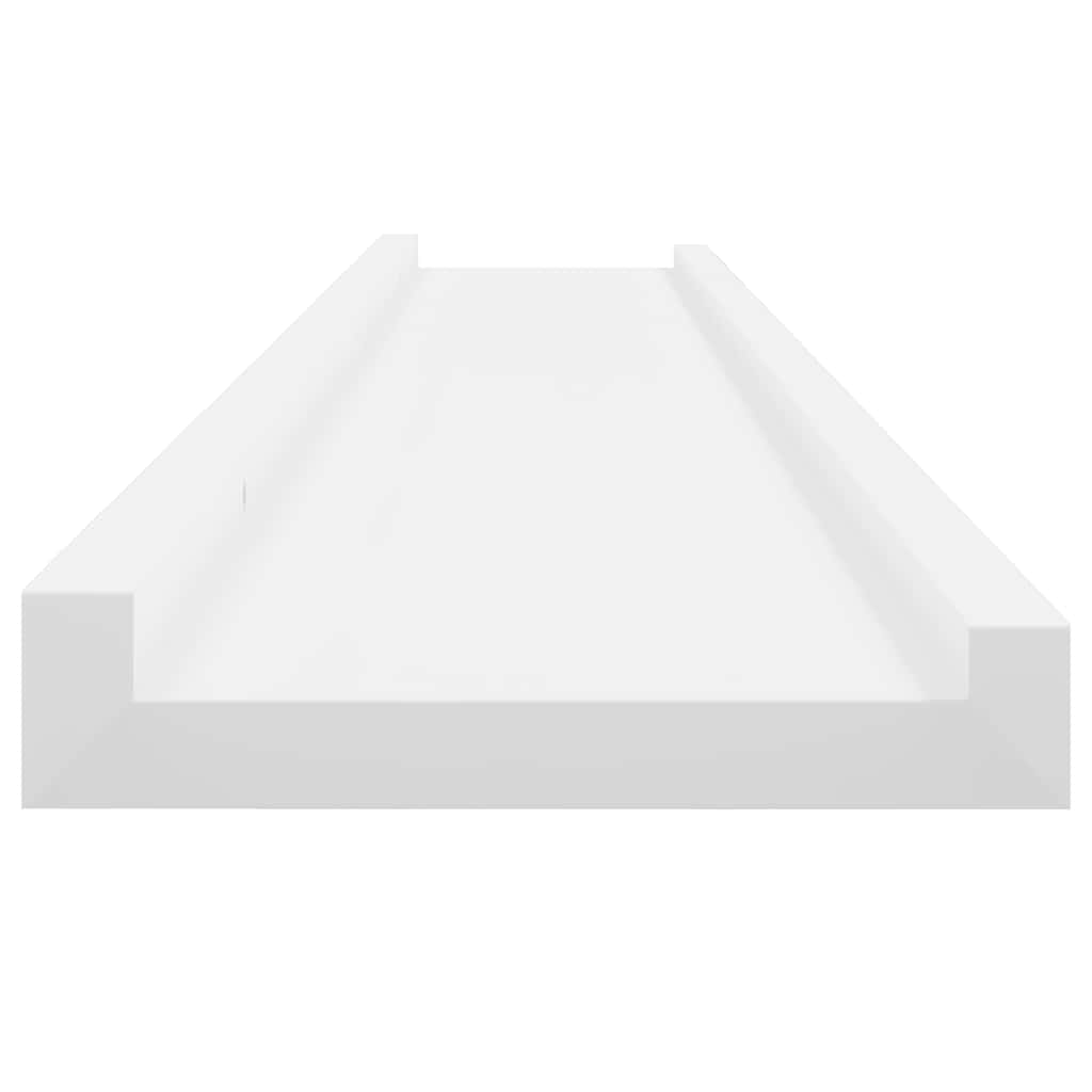 Wall Shelves 2 pcs White 100x9x3 cm