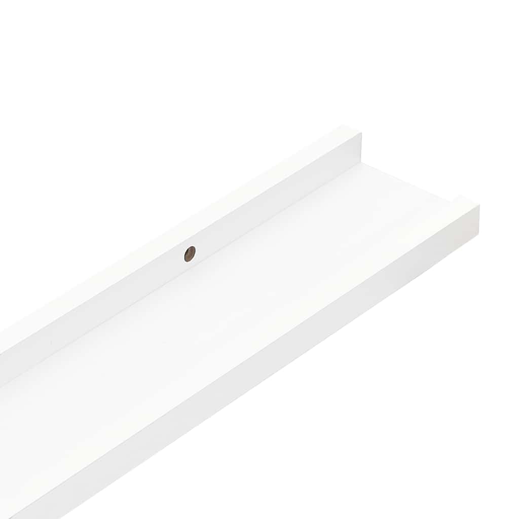 Wall Shelves 2 pcs White 100x9x3 cm