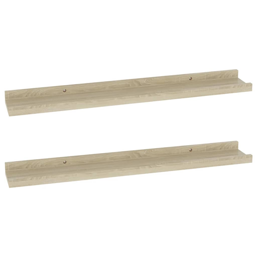 Wall Shelves 2 pcs Sonoma Oak 60x9x3 cm