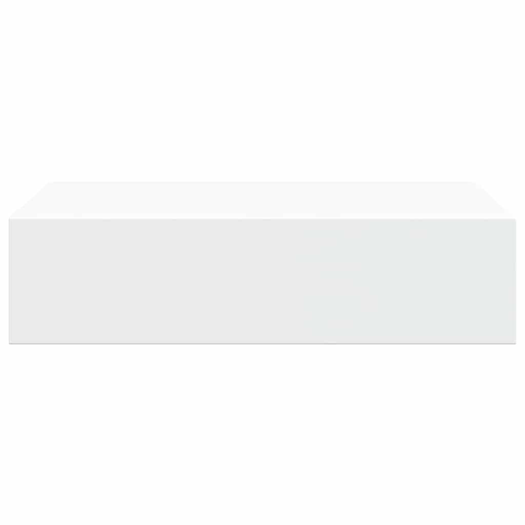 Wall-mounted Drawer Shelf White 40x23.5x10cm MDF