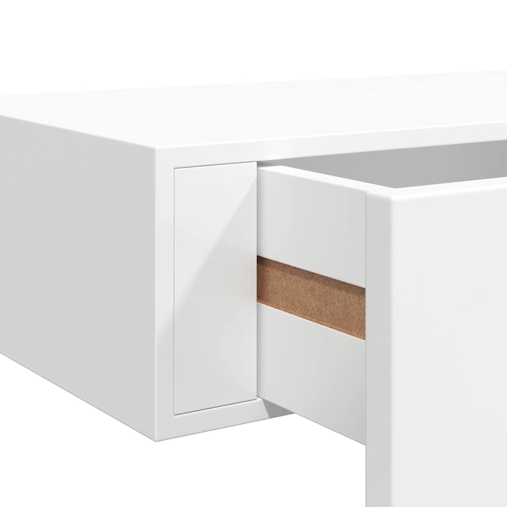 Wall-mounted Drawer Shelf White 40x23.5x10cm MDF