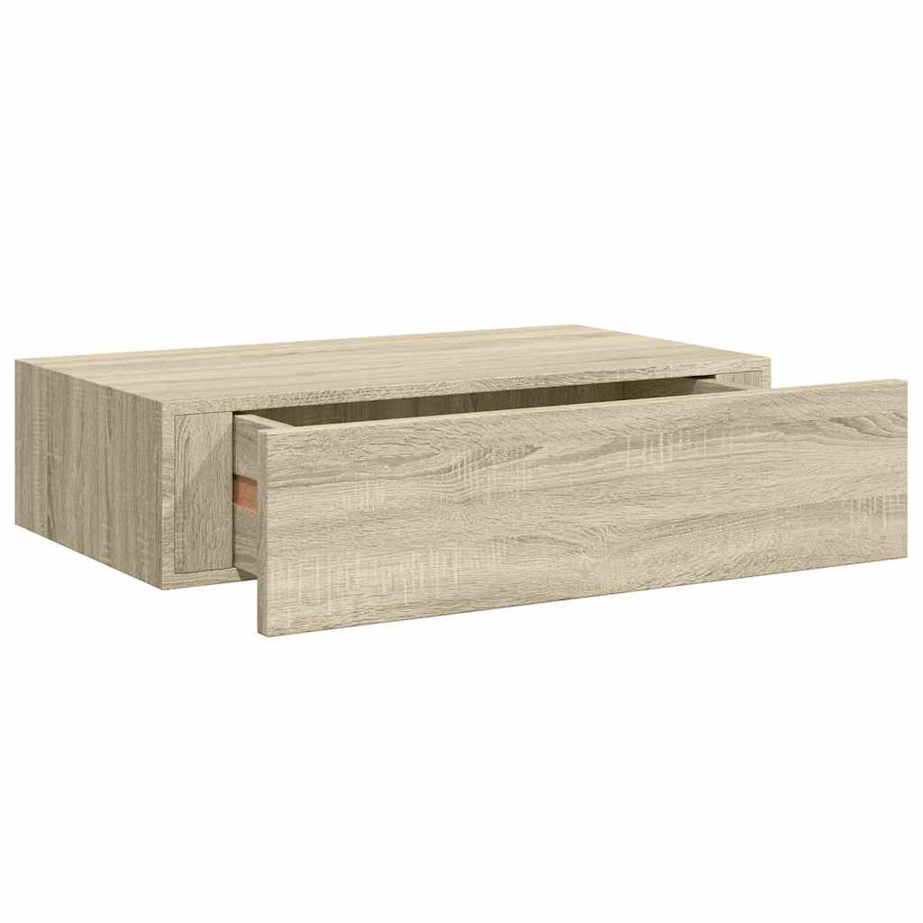 Wall-mounted Drawer Shelf Oak 40x23.5x10cm MDF
