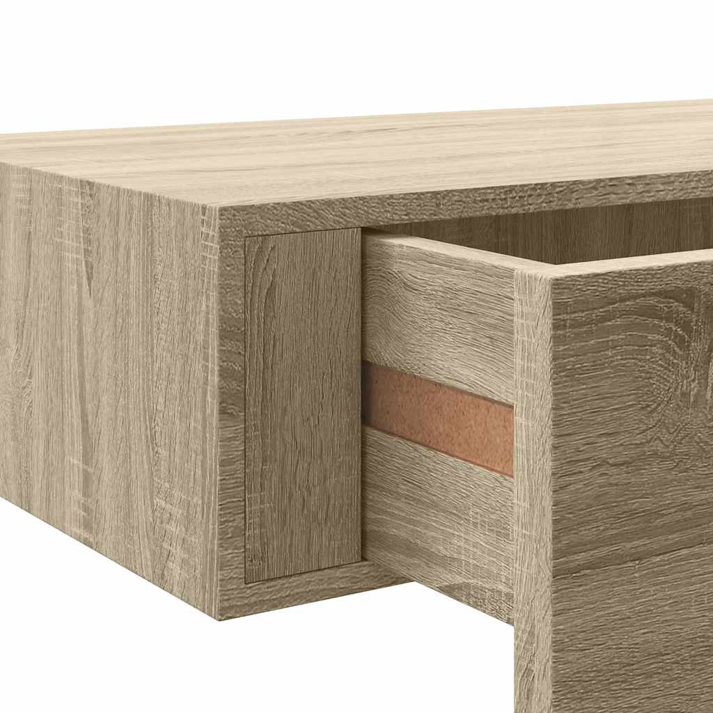 Wall-mounted Drawer Shelves 2 pcs Oak 40x23.5x10cm MDF