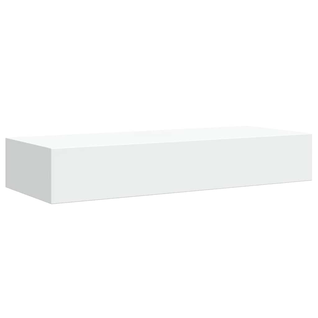 Wall-mounted Drawer Shelf White 60x23.5x10 cm MDF