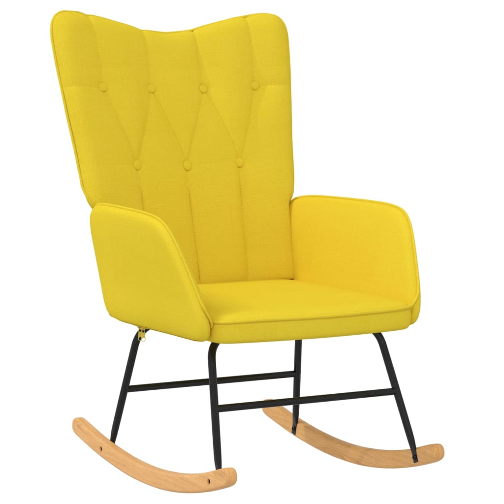 Rocking Chair Mustard Yellow Fabric