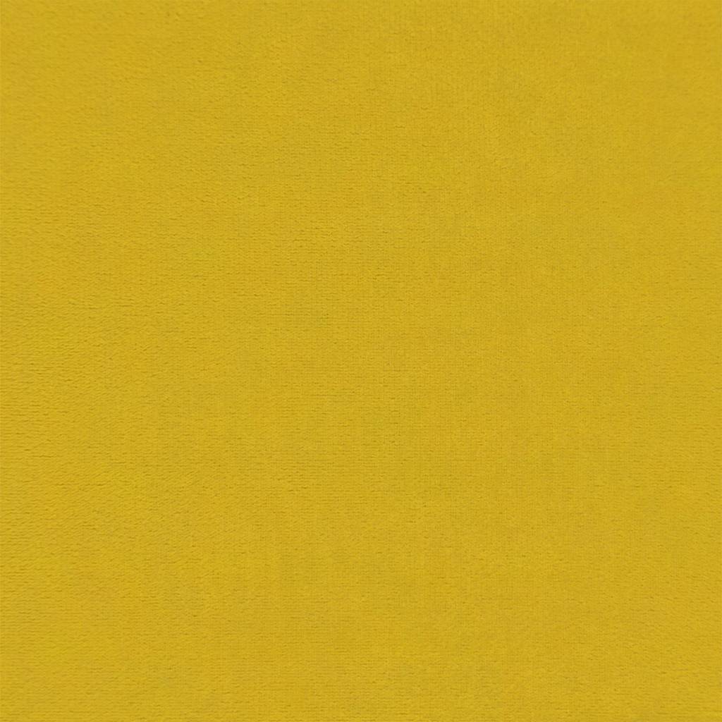 Relaxing Chair with a Stool Mustard Yellow Velvet