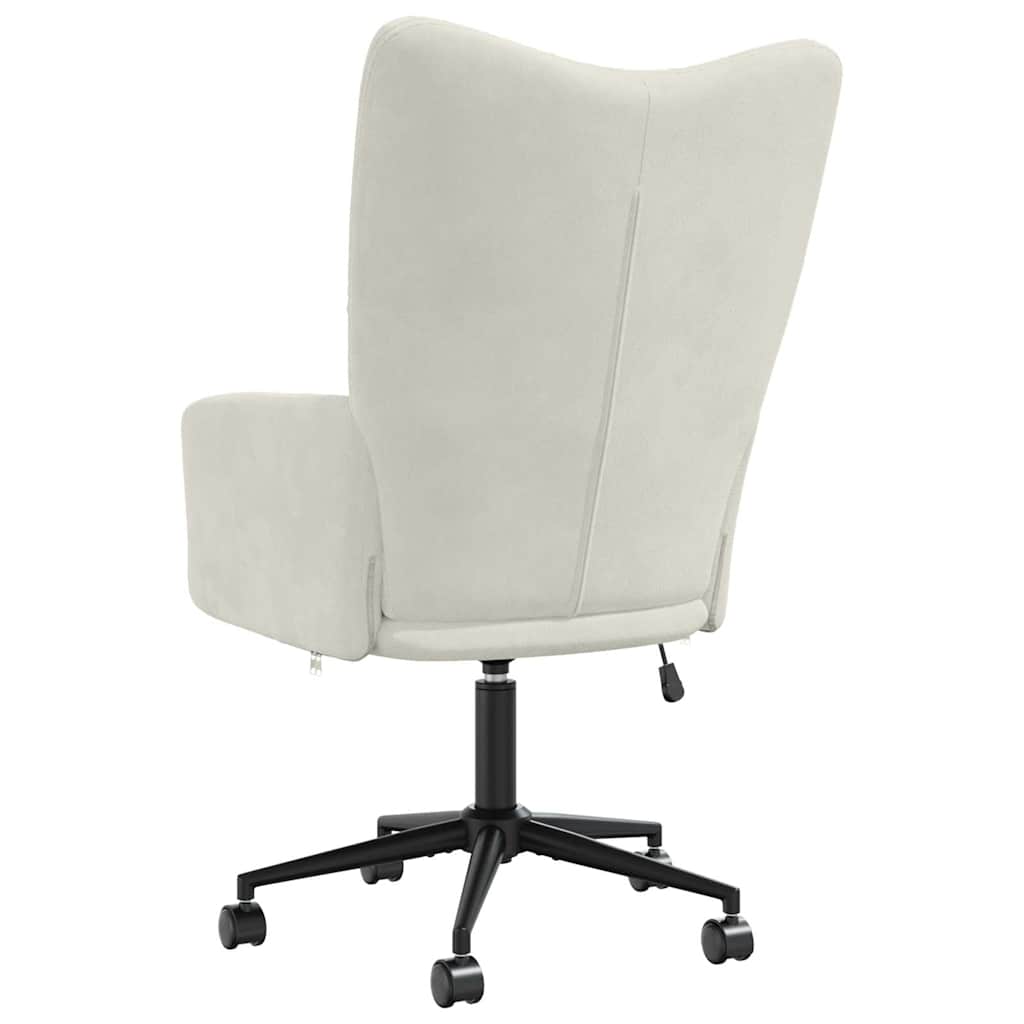 Relaxing Chair Cream White Velvet