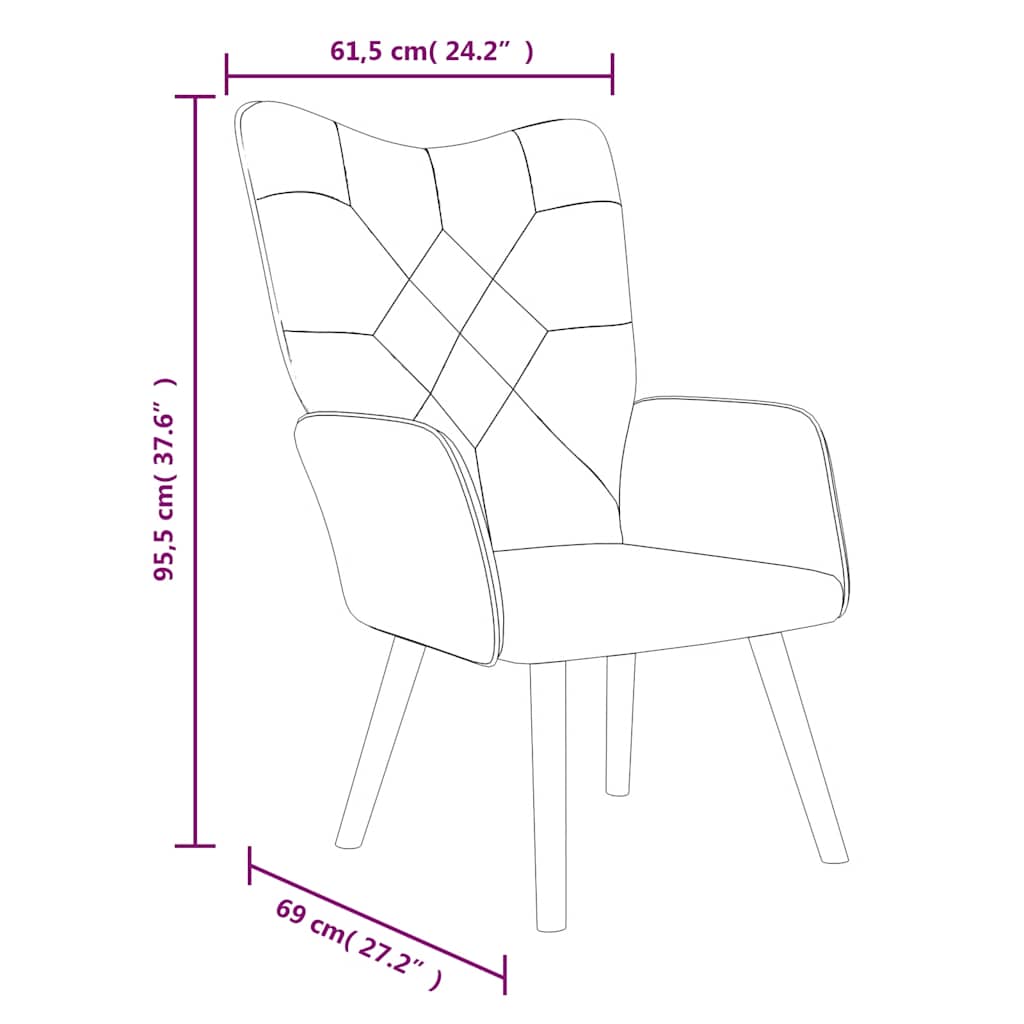 Relaxing Chair with a Stool Patchwork Fabric