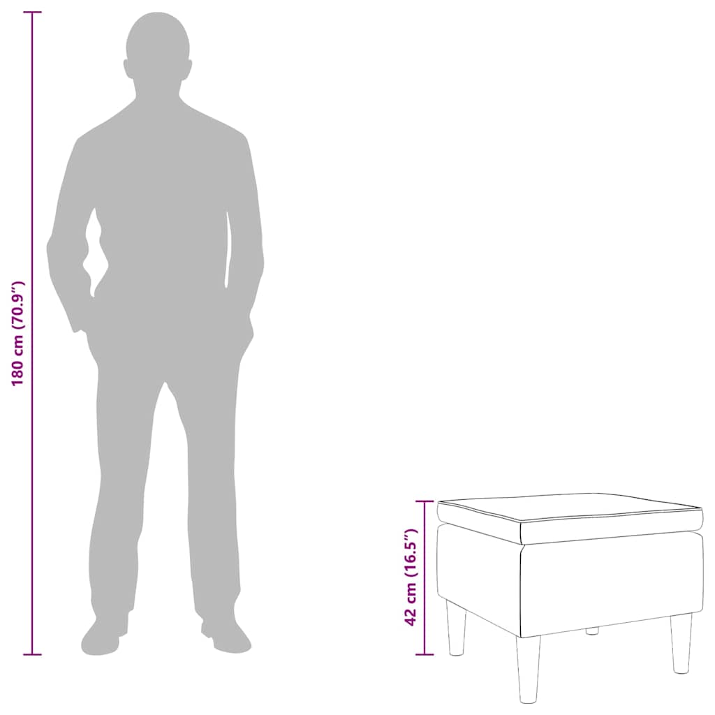 Stool with Wooden Legs Blue Velvet