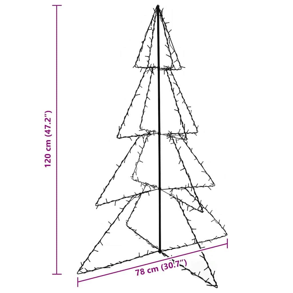 Christmas Cone Tree 160 LEDs Indoor and Outdoor 78x120 cm