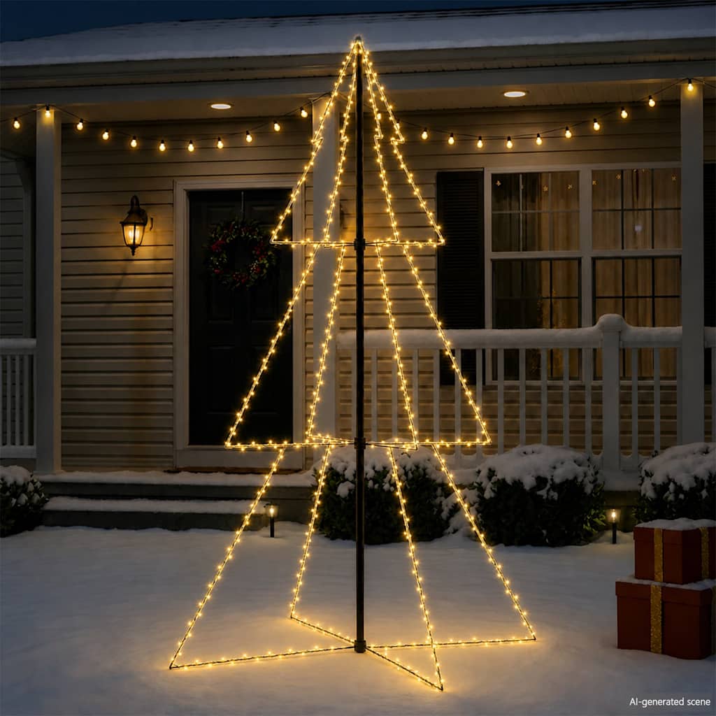 Christmas Cone Tree 300 LEDs Indoor and Outdoor 120x220 cm