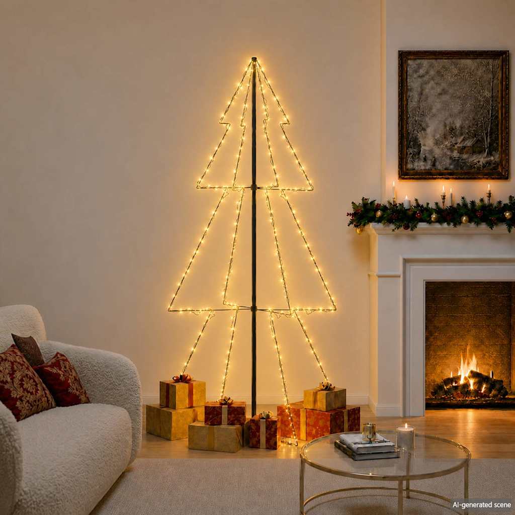 Christmas Cone Tree 300 LEDs Indoor and Outdoor 120x220 cm