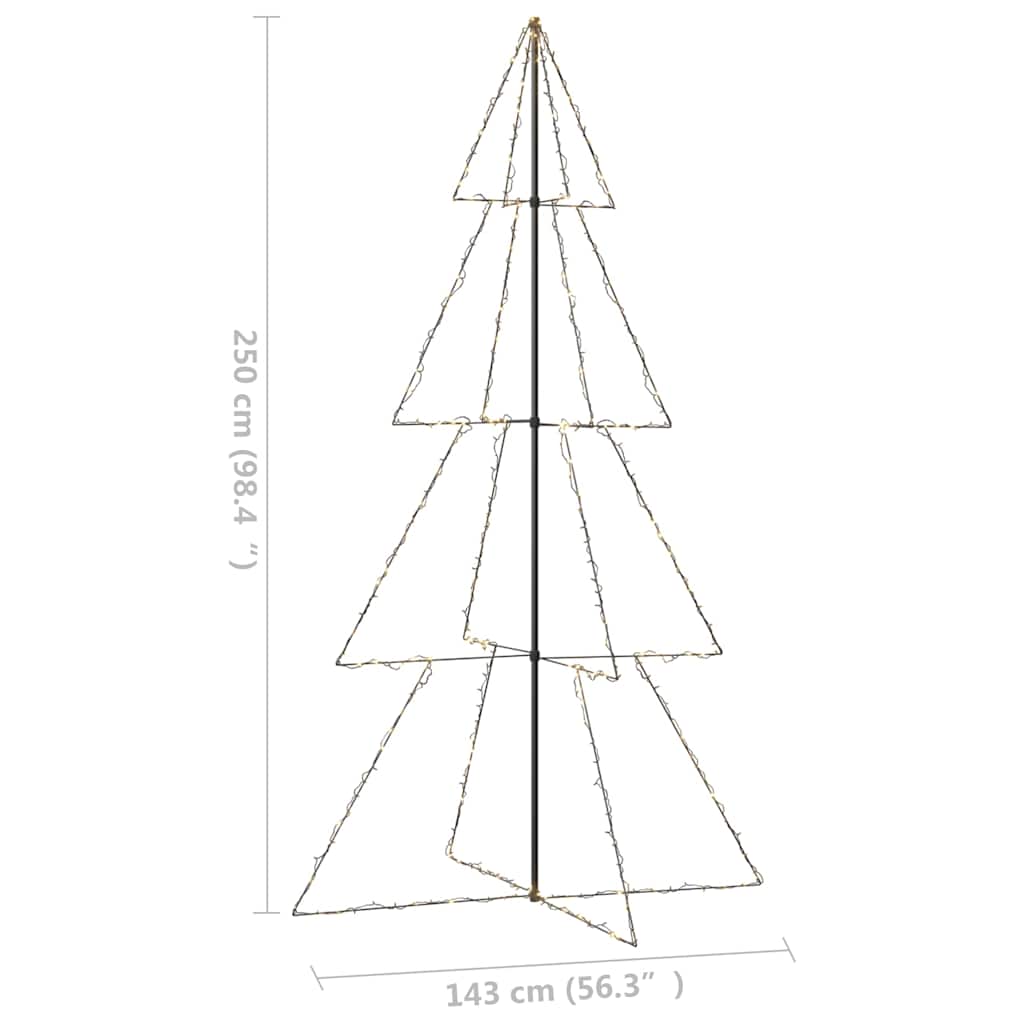 Christmas Cone Tree 360 LEDs Indoor and Outdoor 143x250 cm