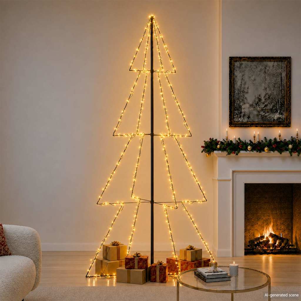 Christmas Cone Tree 360 LEDs Indoor and Outdoor 143x250 cm