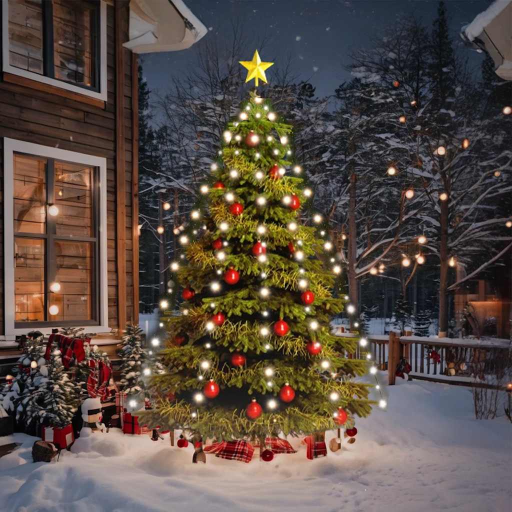Christmas Tree Net Lights with 180 LEDs Cold White 180 cm