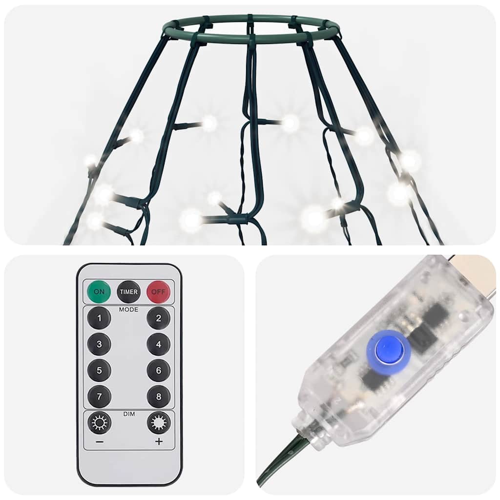 Christmas Tree Net Lights with 180 LEDs Cold White 180 cm