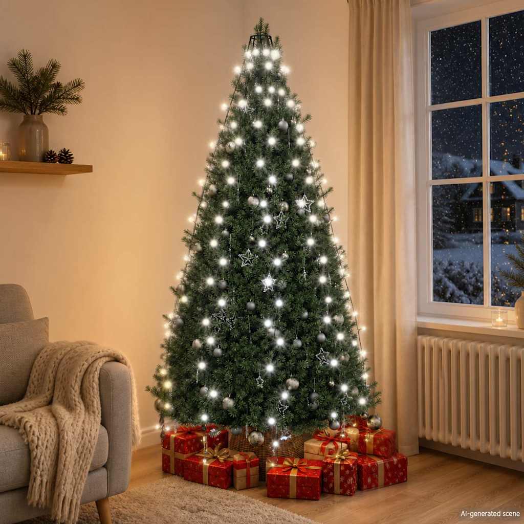 Christmas Tree Net Lights with 210 LEDs Cold White 210 cm