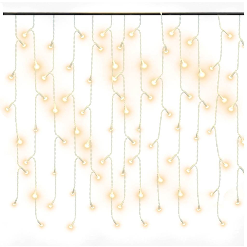 LED Curtain Icicle Lights 10m 400 LED Warm White 8 Function