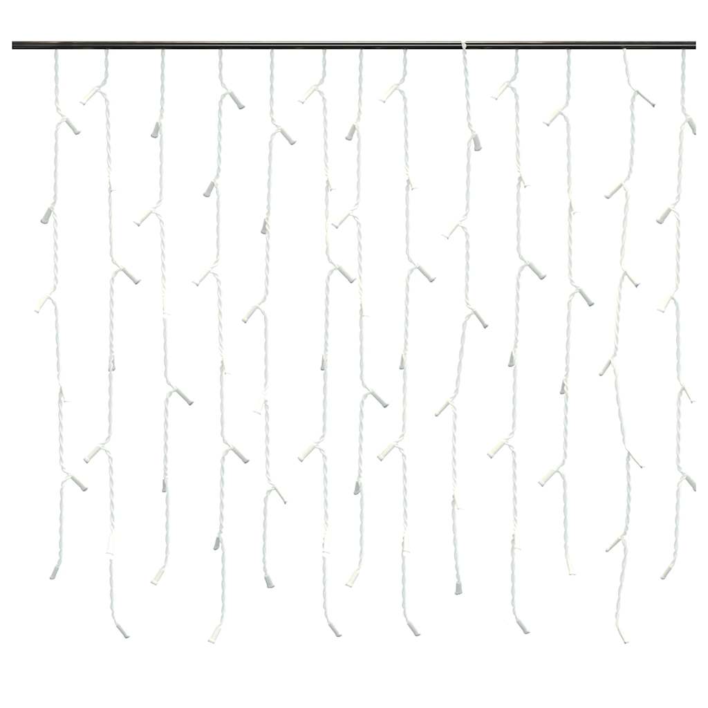 LED Curtain Icicle Lights 10m 400 LED Cold White 8 Function