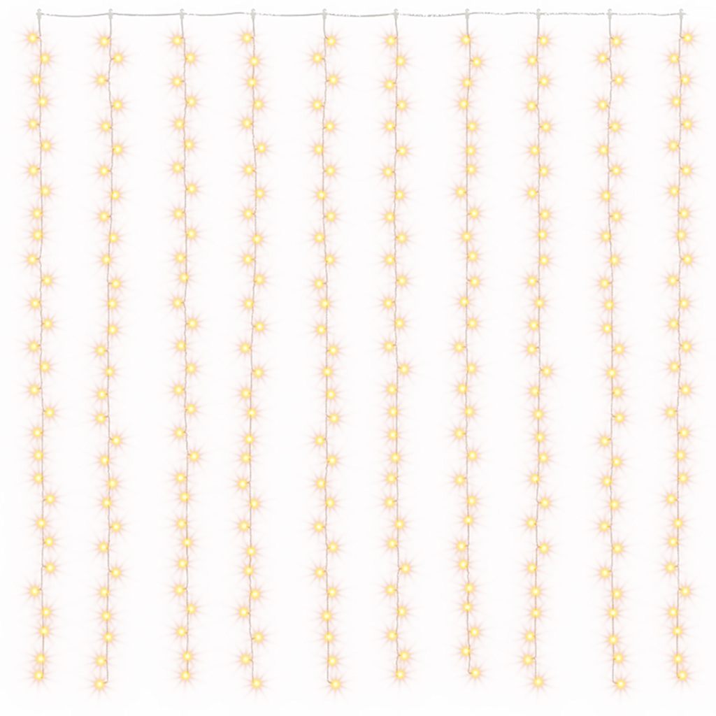 LED Curtain Fairy Lights 3x3m 300 LED Warm White 8 Function