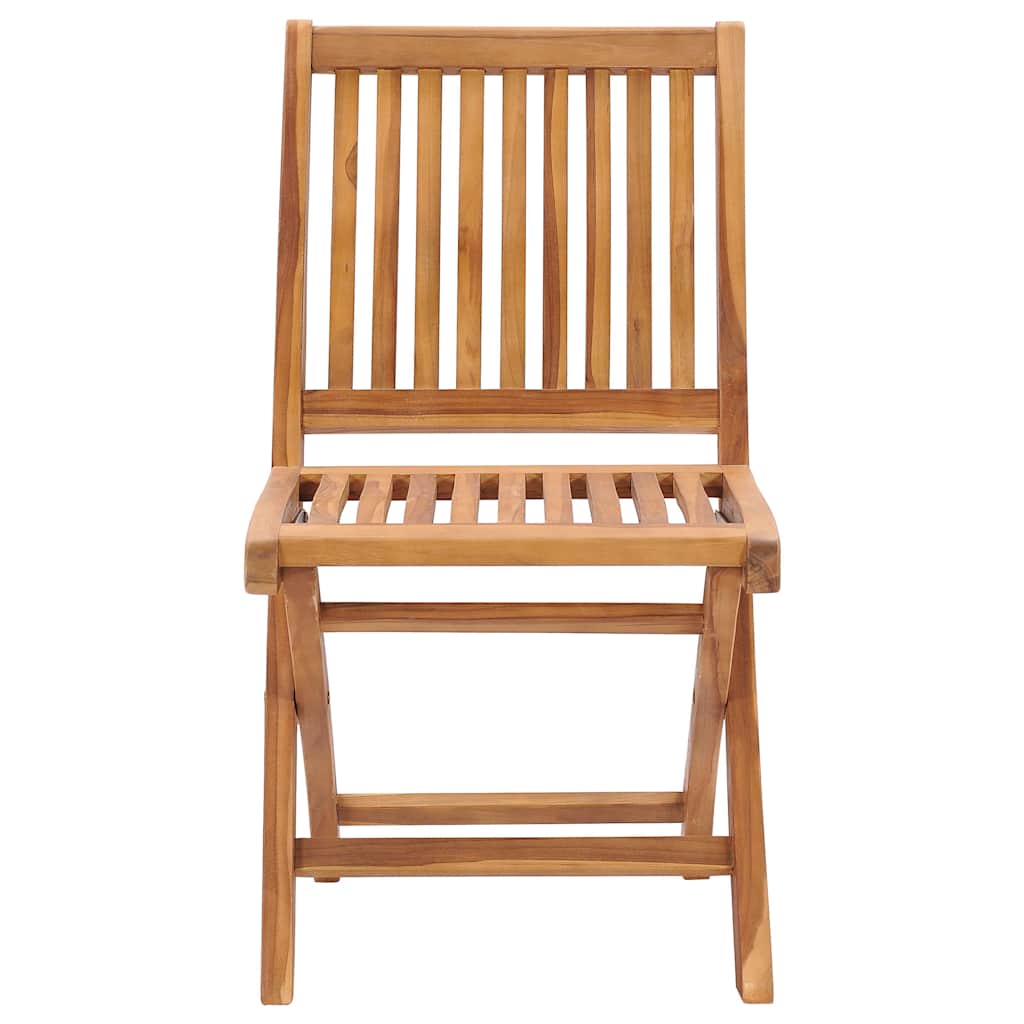 Folding Chairs with Cushions 8 pcs Solid Teak Wood