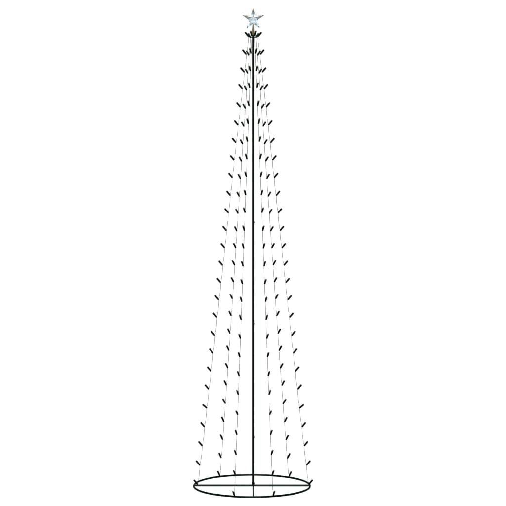 Christmas Cone Tree 136 Warm White LEDs Decoration 70x240 cm