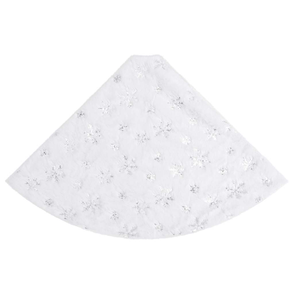 Luxury Christmas Tree Skirt White 122 cm Faux Fur