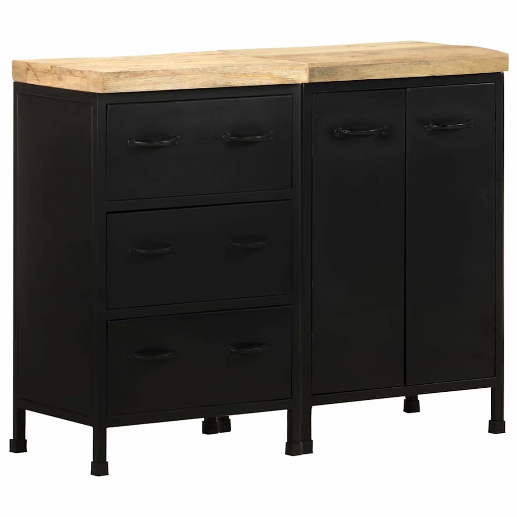 Sideboard with 3 Drawers and 2 Doors Rough Mango Wood