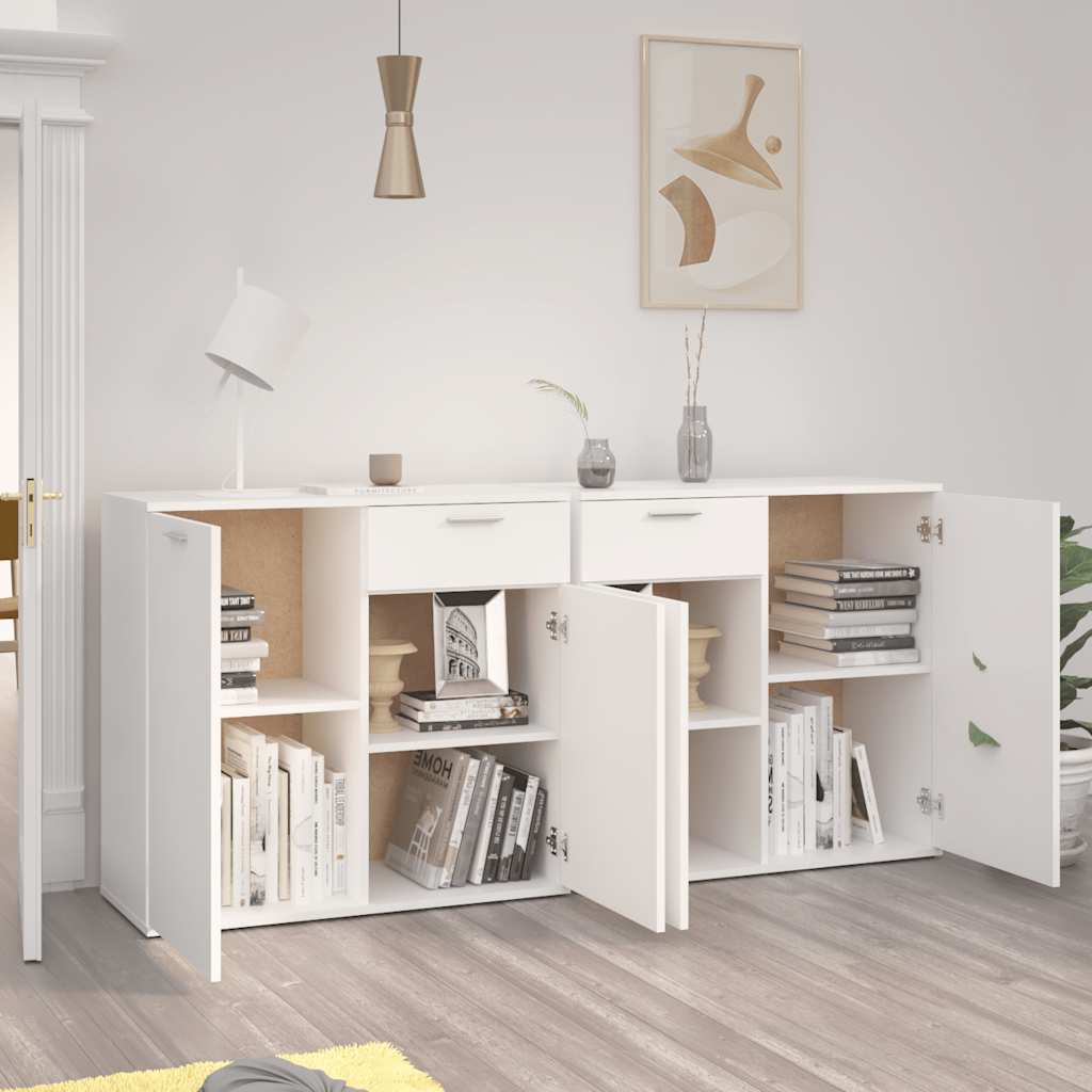Sideboard White 160x36x75 cm Engineered Wood