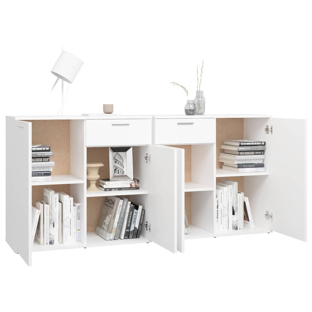 Sideboard White 160x36x75 cm Engineered Wood