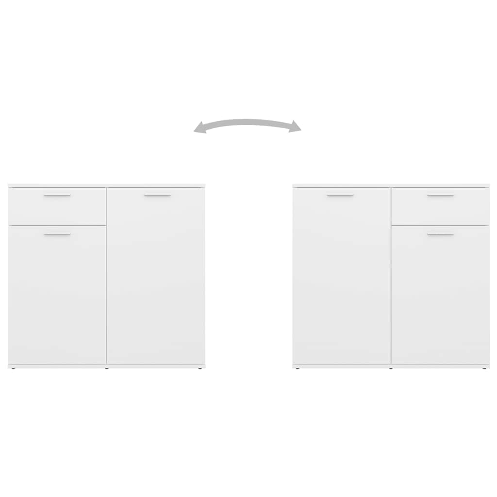 Sideboard White 160x36x75 cm Engineered Wood