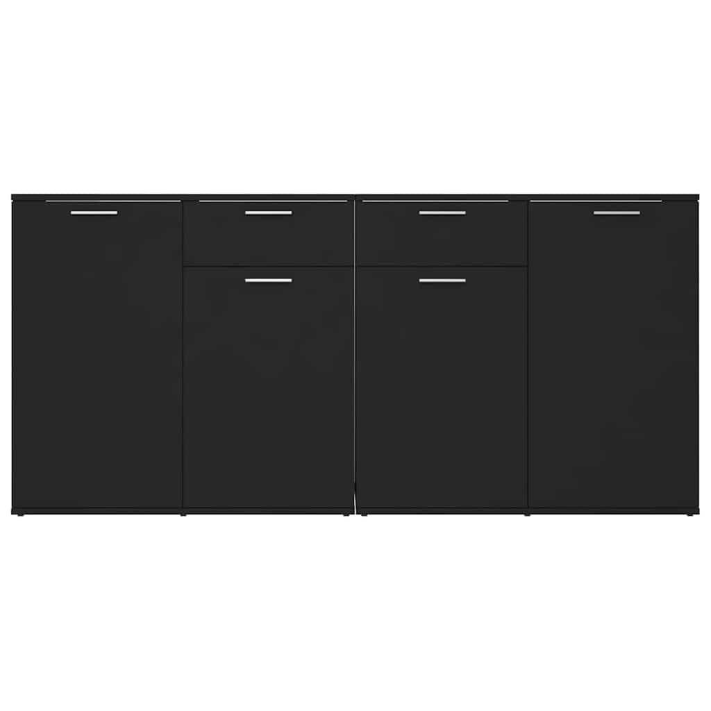 Sideboard Black 160x36x75 cm Engineered Wood