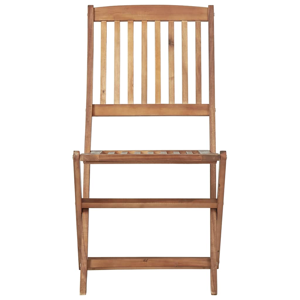 Folding Chairs 6 pcs with Cushions Solid Acacia Wood