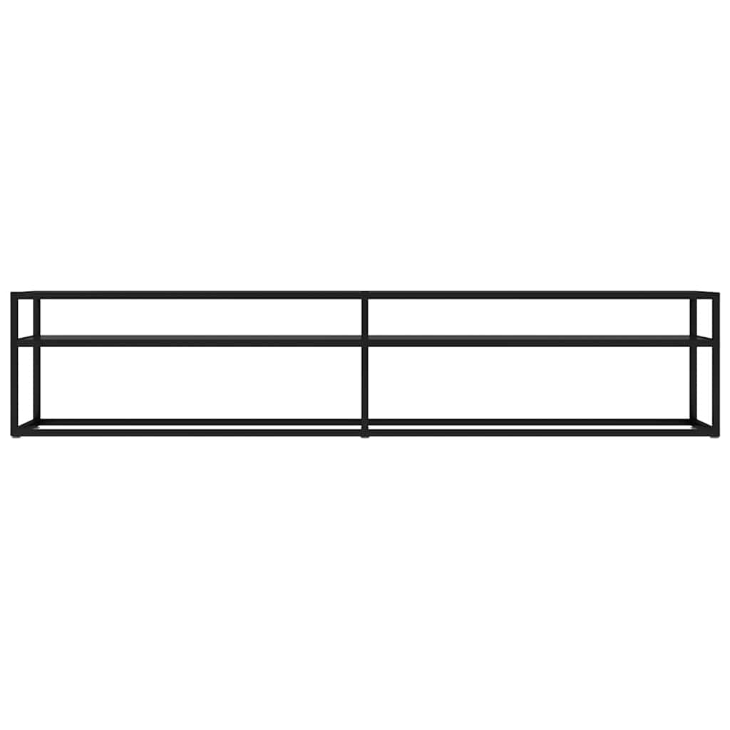 TV Cabinet Black 200x40x40.5 cm Tempered Glass
