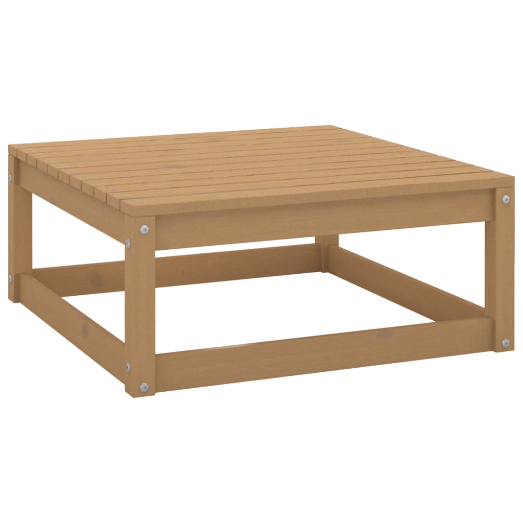 7 Piece Garden Lounge Set Honey Brown Solid Pinewood