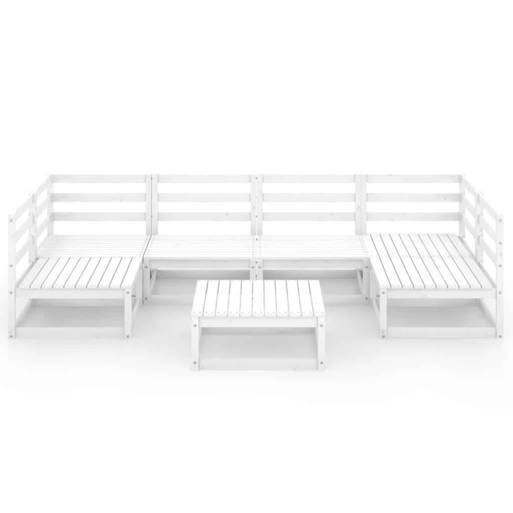 7 Piece Garden Lounge Set Solid Pinewood