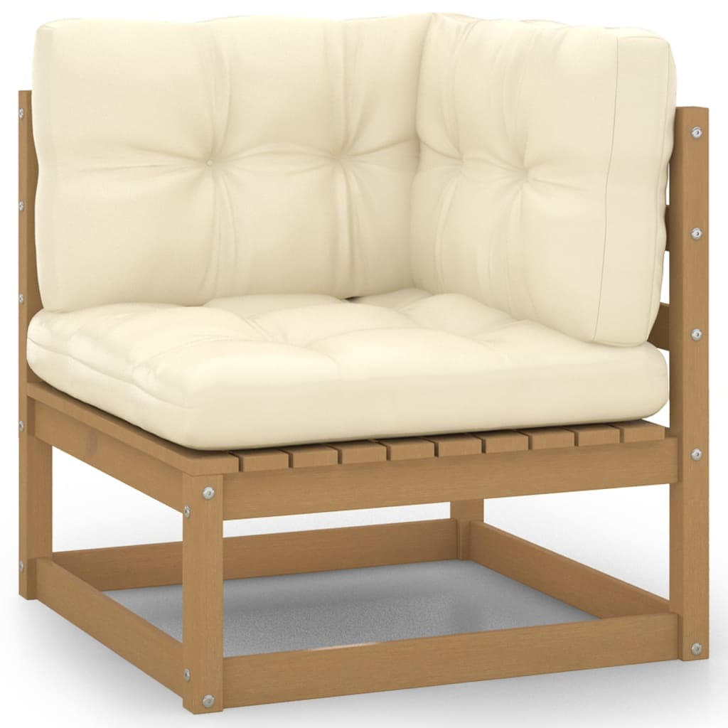 8 Piece Garden Lounge Set with Cushions Solid Pinewood