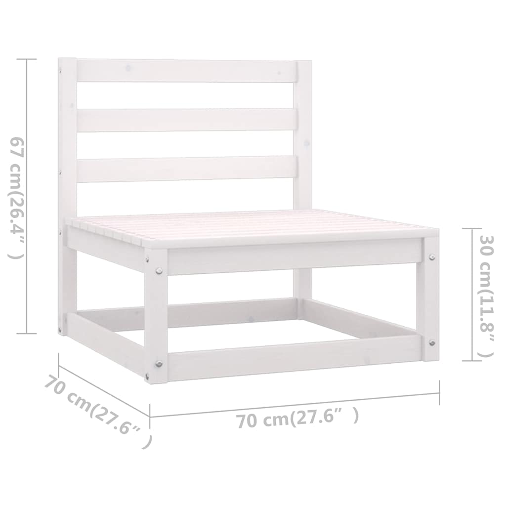 4 Piece Garden Lounge Set with Cushions Solid Wood Pine