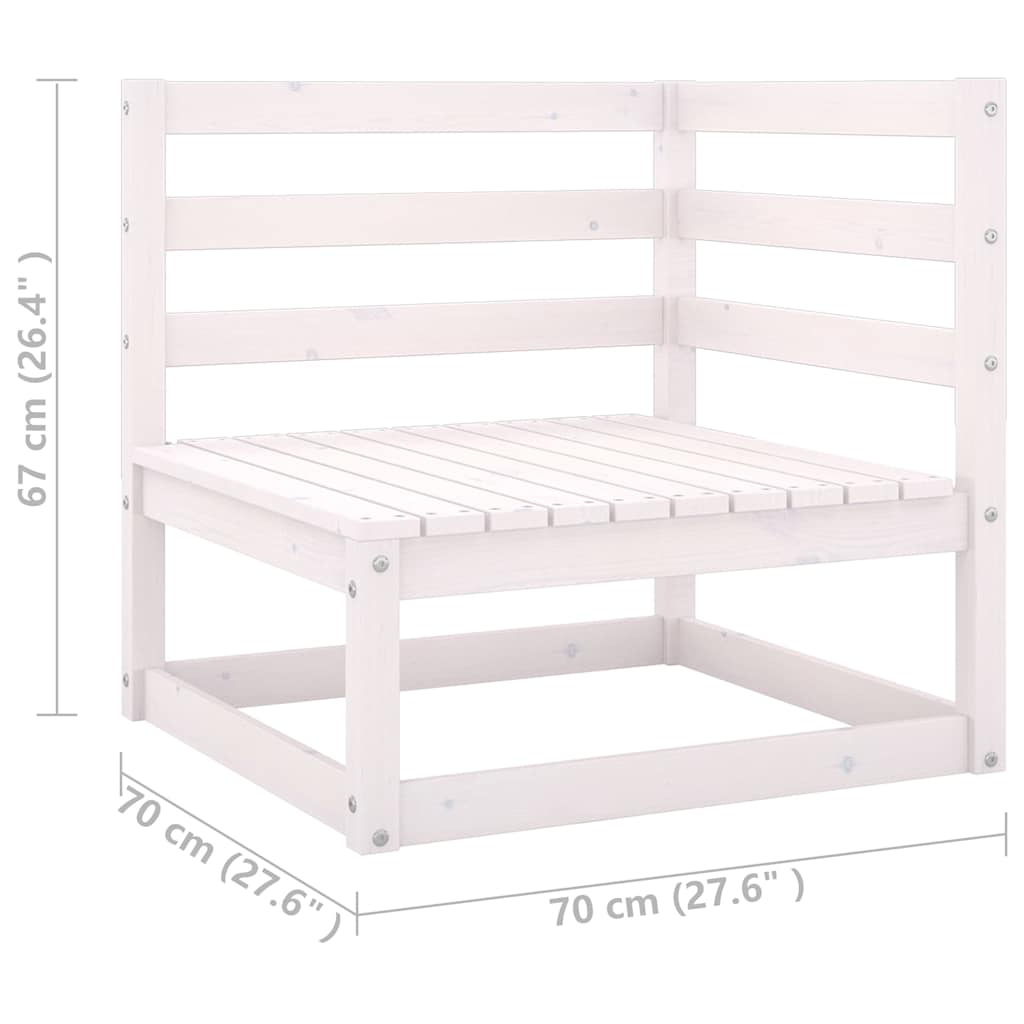 5 Piece Garden Lounge Set with Cushions Solid Wood Pine