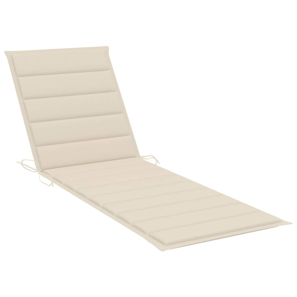 Sun Loungers 2 pcs with Cushions Solid Acacia Wood