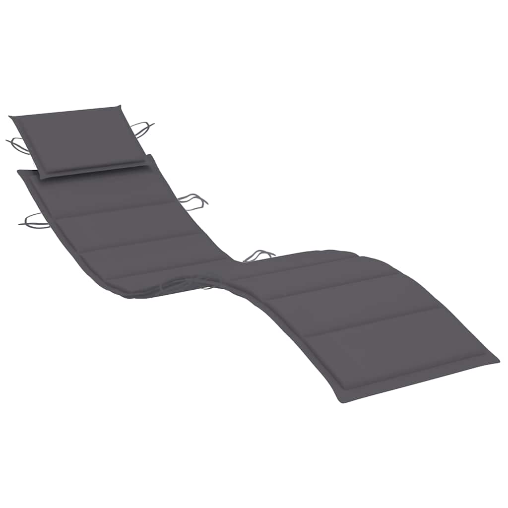 Sun Loungers 2 pcs with Cushions Solid Wood Acacia