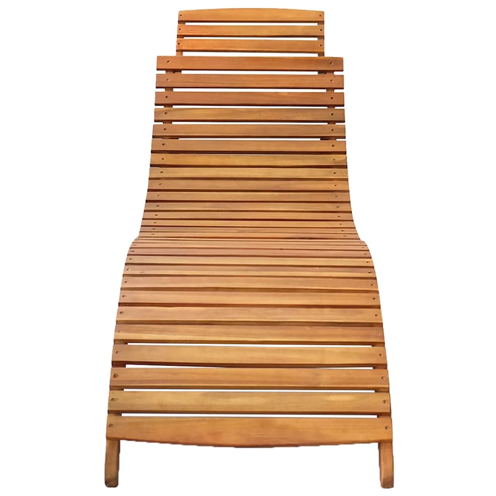 Sun Loungers 2 pcs with Cushions Solid Wood Acacia