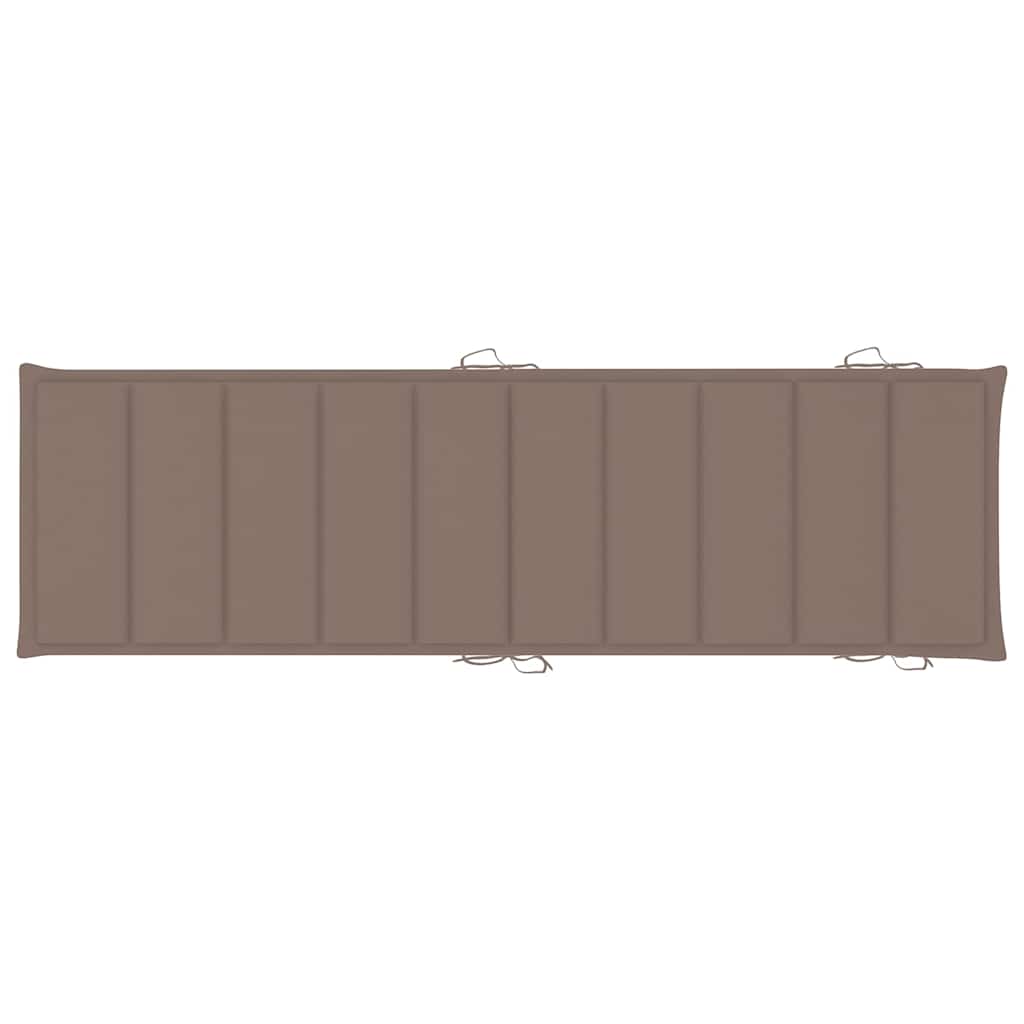 Sun Loungers 2 pcs with Cushions Solid Acacia Wood