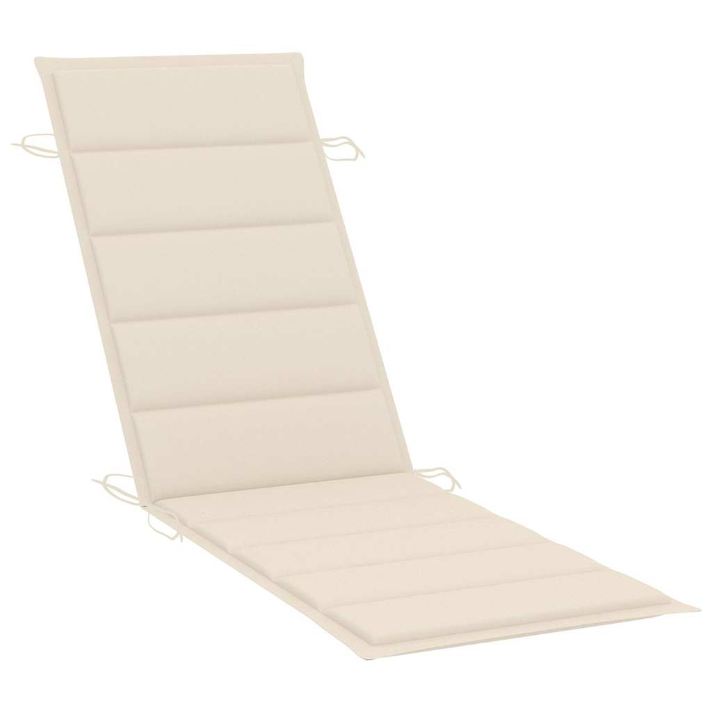 Sun Loungers 2 pcs with Table and Cushions Solid Wood Acacia