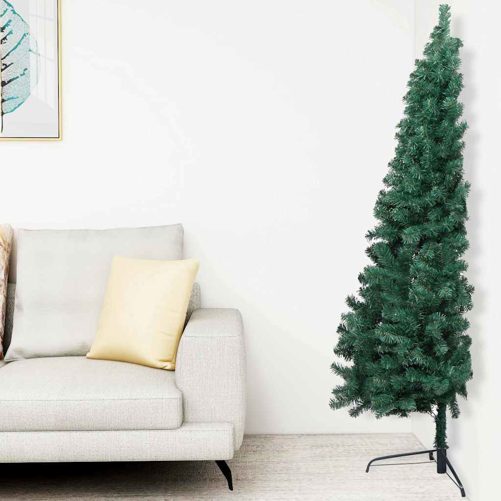Artificial Half Pre-lit Christmas Tree with St& Green 210 cm