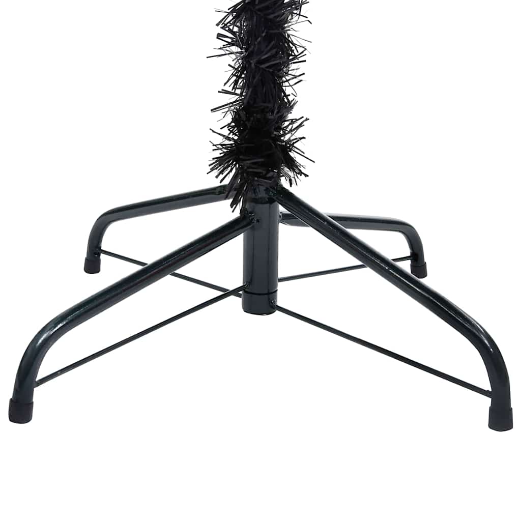 Artificial Pre-lit Christmas Tree with Stand Black 120 cm PVC