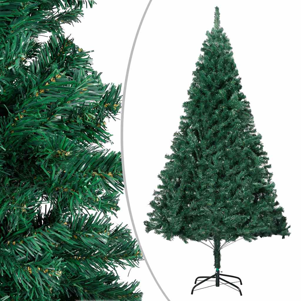 Artificial Pre-lit Christmas Tree Thick Branches Green 120 cm