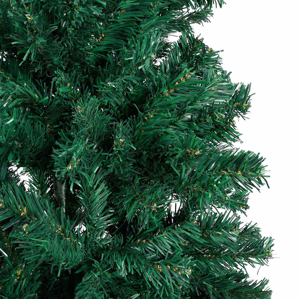 Artificial Pre-lit Christmas Tree Thick Branches Green 210 cm